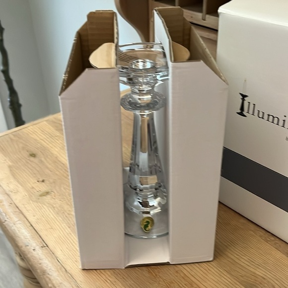 Set of 2 Waterford Crystal Candle Holders Illuminology Panel Cut New in Box - Picture 7 of 11
